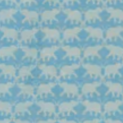 Pattern of white elephants on a blue background