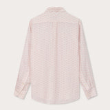 Men's Elephant Palace Pink Abaco Linen Shirt - Back View. Old money shirts crafted from 100% linen.