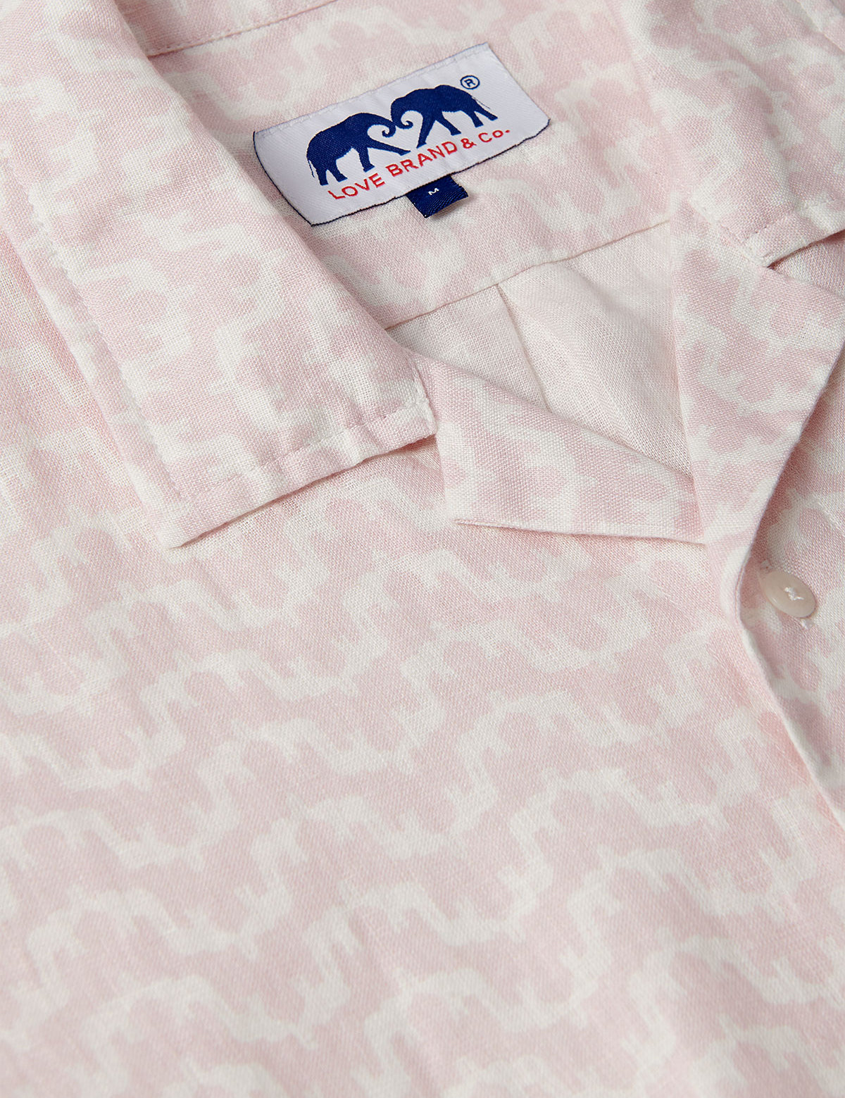Elephant Palace Pink Arawak mens linen shirt 