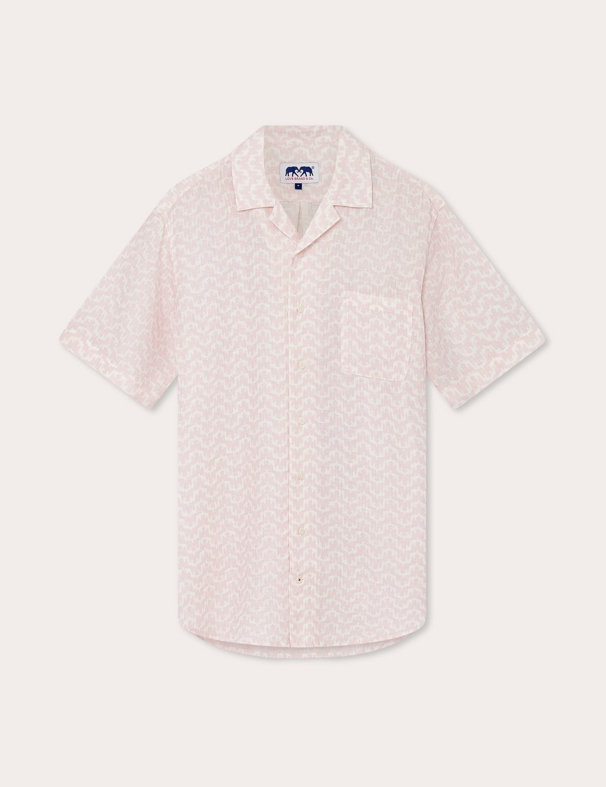 Men's Elephant Palace Pink Arawak Linen Shirt