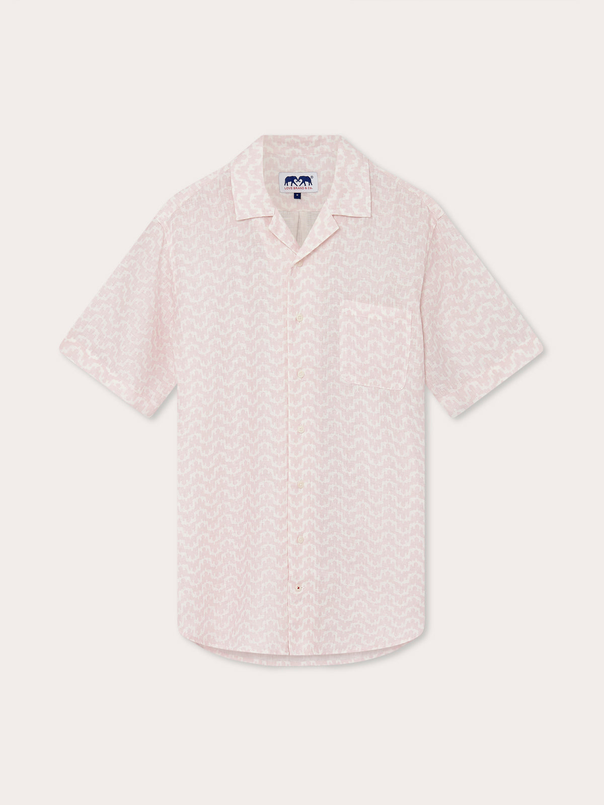 Men's Elephant Palace Pink Arawak Linen Shirt