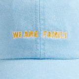Cotton Peak Cap - 'We Are Family' Sky Blue