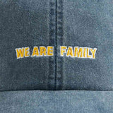 Cotton Peak Cap - 'We Are Family' Washed Navy