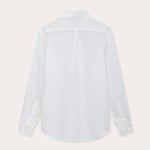 Hoffman Mens White Linen Shirt back view. 