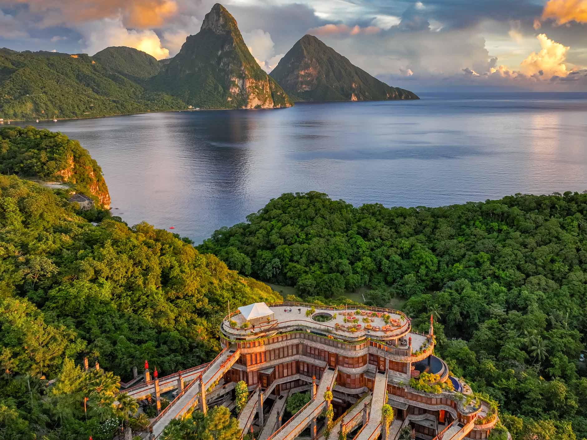 Jade Mountain Saint Lucia Aerial View