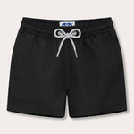 Boys Volcanic Black Staniel Swim Shorts with drawstring waistband.