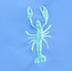Light blue lobster illustration on a light blue background