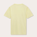 Back view of Men's Limoncello Lockhart T-Shirt in light yellow organic cotton fabric.