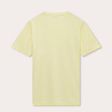 Back view of Men's Limoncello Lockhart T-Shirt in light yellow organic cotton fabric.