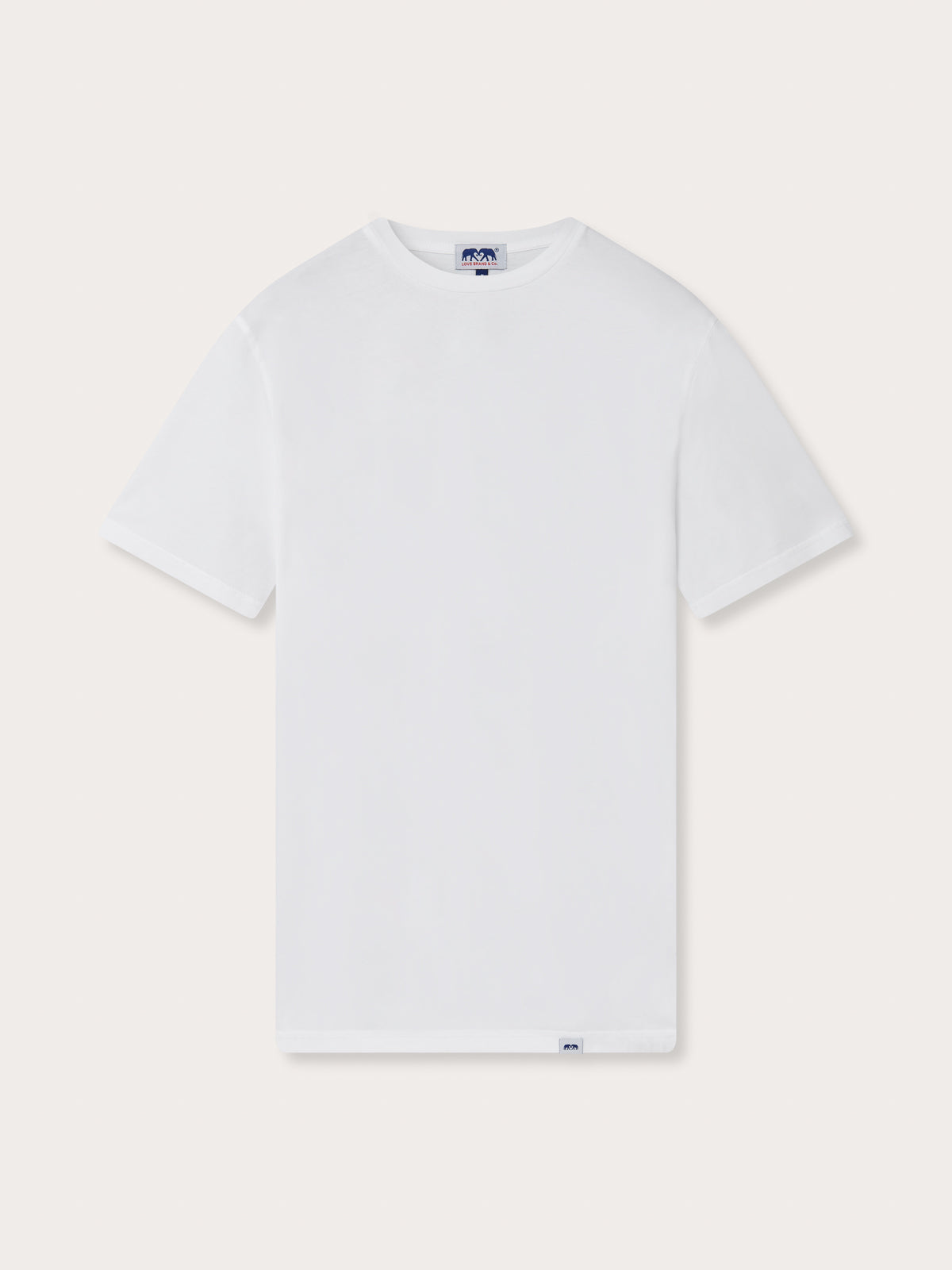 Men's White Lockhart With Tab T-Shirt, smooth and soft plain white essential for everyday wardrobe and holidays