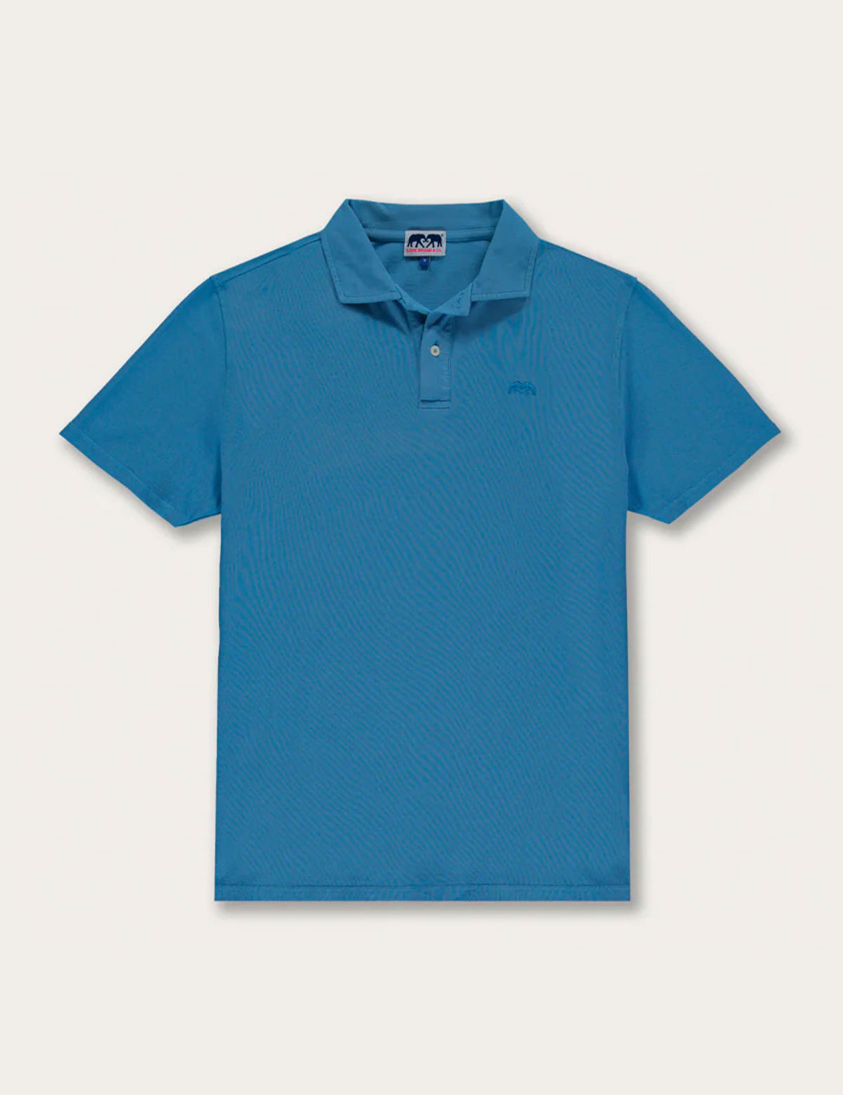 Men's French Blue Pensacola Polo Shirt with a classic design featuring a denim-like tone.