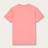 Men's Watermelon Lockhart T-Shirt in bright pink-red hue, back view.