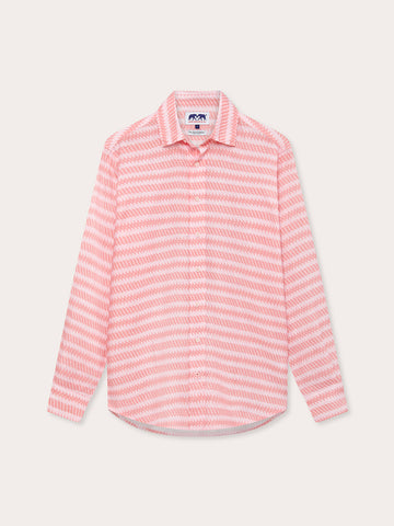 Love Brand & Co. Mens Roseate Spoonbill Abaco Linen Shirt