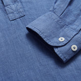 Men's Deep Blue Hoffman Linen Shirt