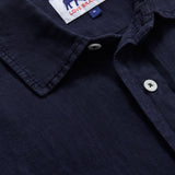 Men's Navy Blue Manjack Linen Shirt
