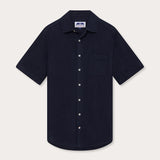 Men's Navy Blue Manjack Linen Shirt