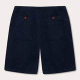 Short en lin bleu marine Burrow pour homme