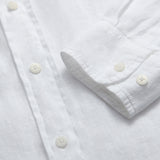 Men's White Abaco Linen Shirt