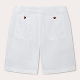 Men's White Burrow Linen Shorts