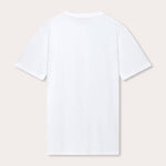 Men's White Lockhart T-Shirt, plain white, back view, smooth and soft fabric.