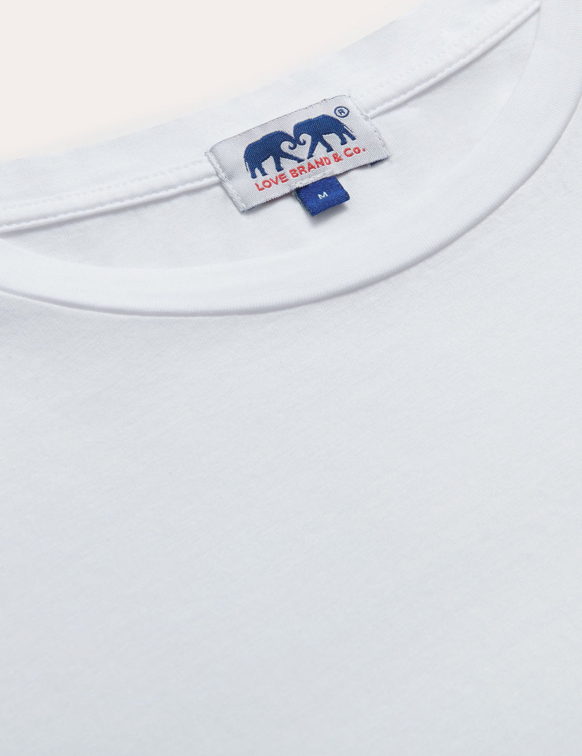 Men's White Lockhart T-Shirt with brand logo on neckline.
