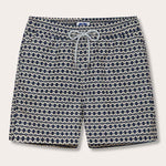 Men's Bee Propelled Staniel Swim Shorts with stone-coloured bee pattern and drawstring closure.