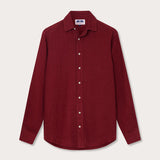 Men's Burgundy Abaco Linen Shirt