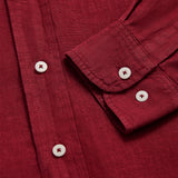 Men's Burgundy Abaco Linen Shirt