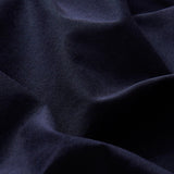 Detailed view of men's cotton chinos navy blue fabric