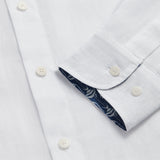 Men's White Go With The Flow Maycock Linen Shirt
