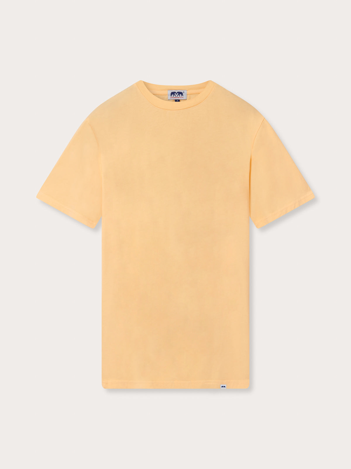 Front view of Men's Orange Sorbet Lockhart With Tab T-Shirt. Classic orange t-shirt in a relaxed fit made from 100% cotton.