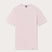 Front view of Men's Pastel Pink Lockhart With Tab T-Shirt. Light pink t-shirt in a relaxed fit crafted from 100% cotton.