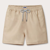 Men's Coconut Staniel Swim Shorts in beige colour by love brand & co. Brown swim shorts with pockets and drawstring waist.