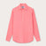 Men's Watermelon Hoffman Linen Shirt in vibrant pink-red hue with long sleeves and button placket.