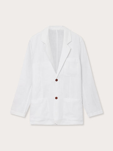 Love Brand & Co. Mens White Nassau Linen Jacket