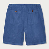 Men's Deep Blue Burrow Linen Short