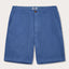 Men's Deep Blue Harvey Cotton Shorts with corozo nut button detail.