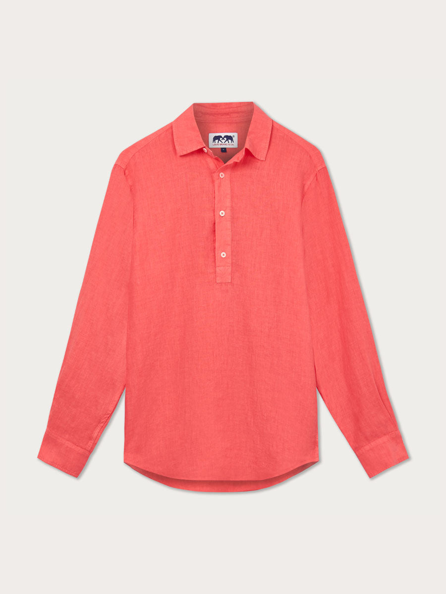 Men's Coral Rose Hoffman Linen Shirt