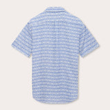Men's Ocean Blue Sea Seahorses Arawak Linen Shirt