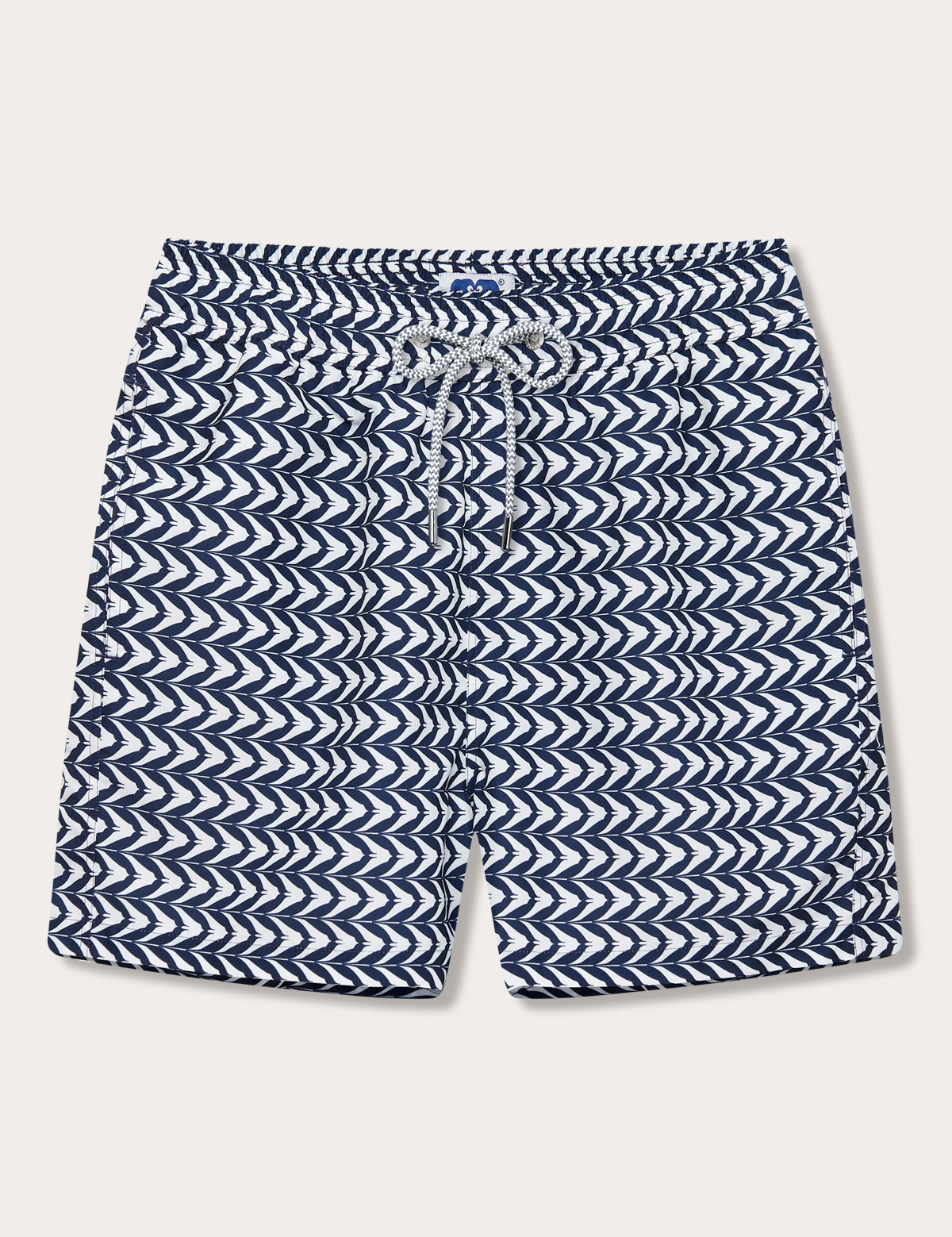 Men's Feather Icing Staniel Swim Shorts made from 100% recycled, quick-drying fabric.