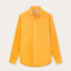 Men's Golden Hour Abaco Linen Shirt in vibrant golden yellow, long sleeves, button-down front. Old money shirts crafted from breathable linen fabric.