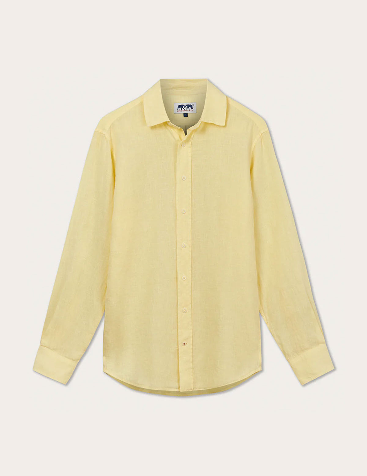 Men's Limoncello Abaco Linen Shirt - Sunny yellow 100% linen long-sleeved shirt, lightweight and breathable with a classic fit.