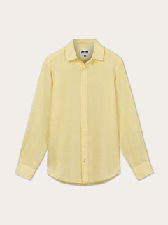 Men's Limoncello Abaco Linen Shirt - Sunny yellow 100% linen long-sleeved shirt, lightweight and breathable with a classic fit.