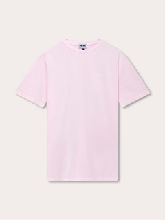 Men's Pastel Pink Lockhart T-Shirt on a white background, featuring a simple and elegant soft pink design perfect for a relaxed day out.