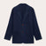 front view of Nassau Navy Blue mens Linen Jacket with 2 large brown buttons and 3 front pockets