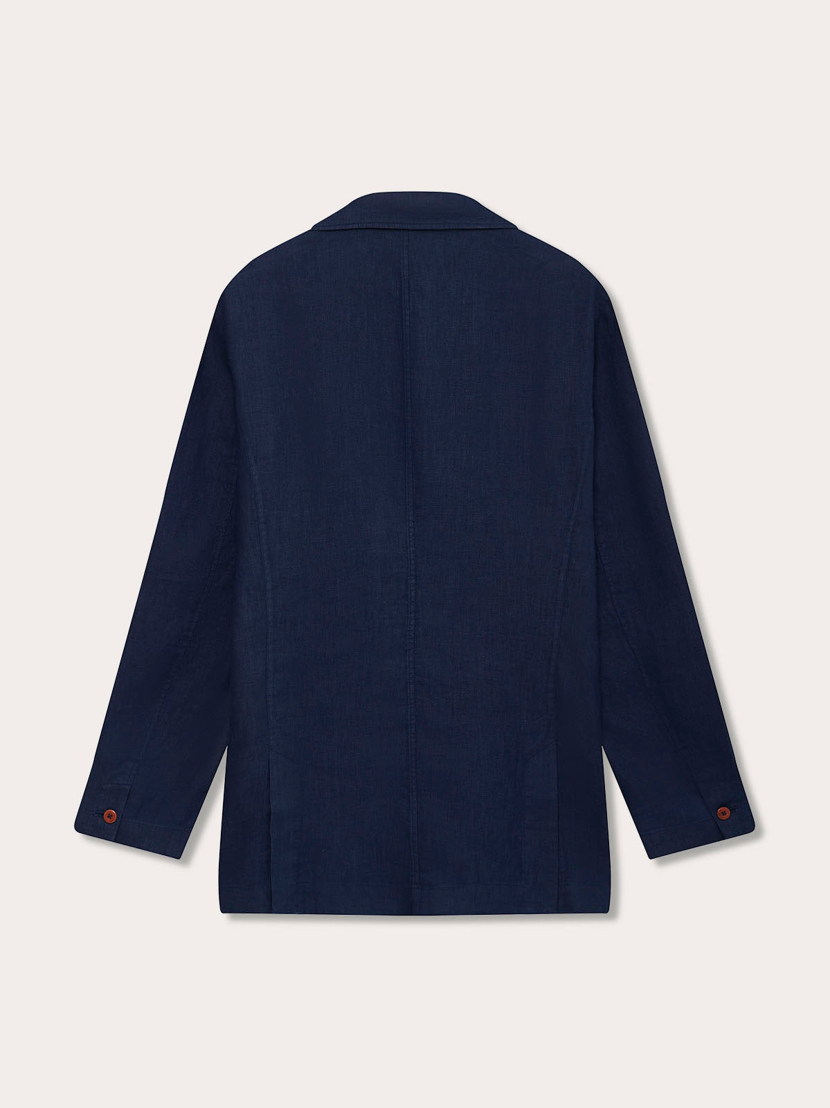 back view of Nassau Navy Blue mens Linen Jacket.