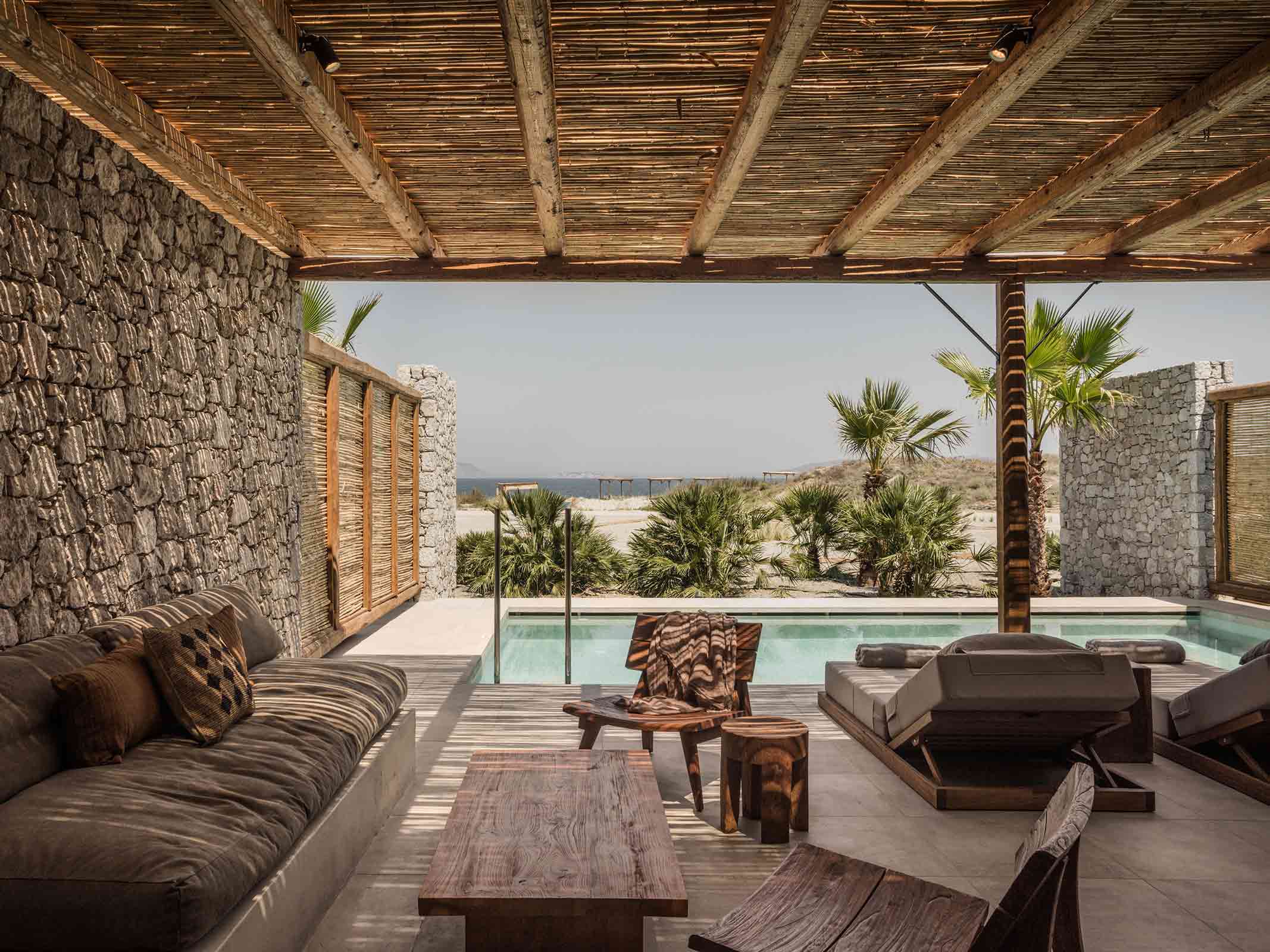 OKU Kos outdoor area with private pool