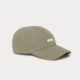 Men's Olive Finley Cap made of 100% linen with embroidered logo and stylish design.