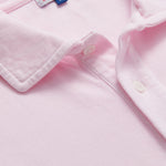 Pastel Pink Pensacola mens Polo Shirt with collar detail and buttons, featuring a soft and elegant light pink color.