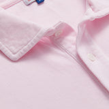 Pastel Pink Pensacola mens Polo Shirt with collar detail and buttons, featuring a soft and elegant light pink color.